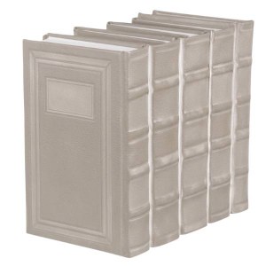 Picture of Artscroll Interlinear Bais Tefillah Machzorim 5 Volume Split Set Antique Leather Taupe Ashkenaz
